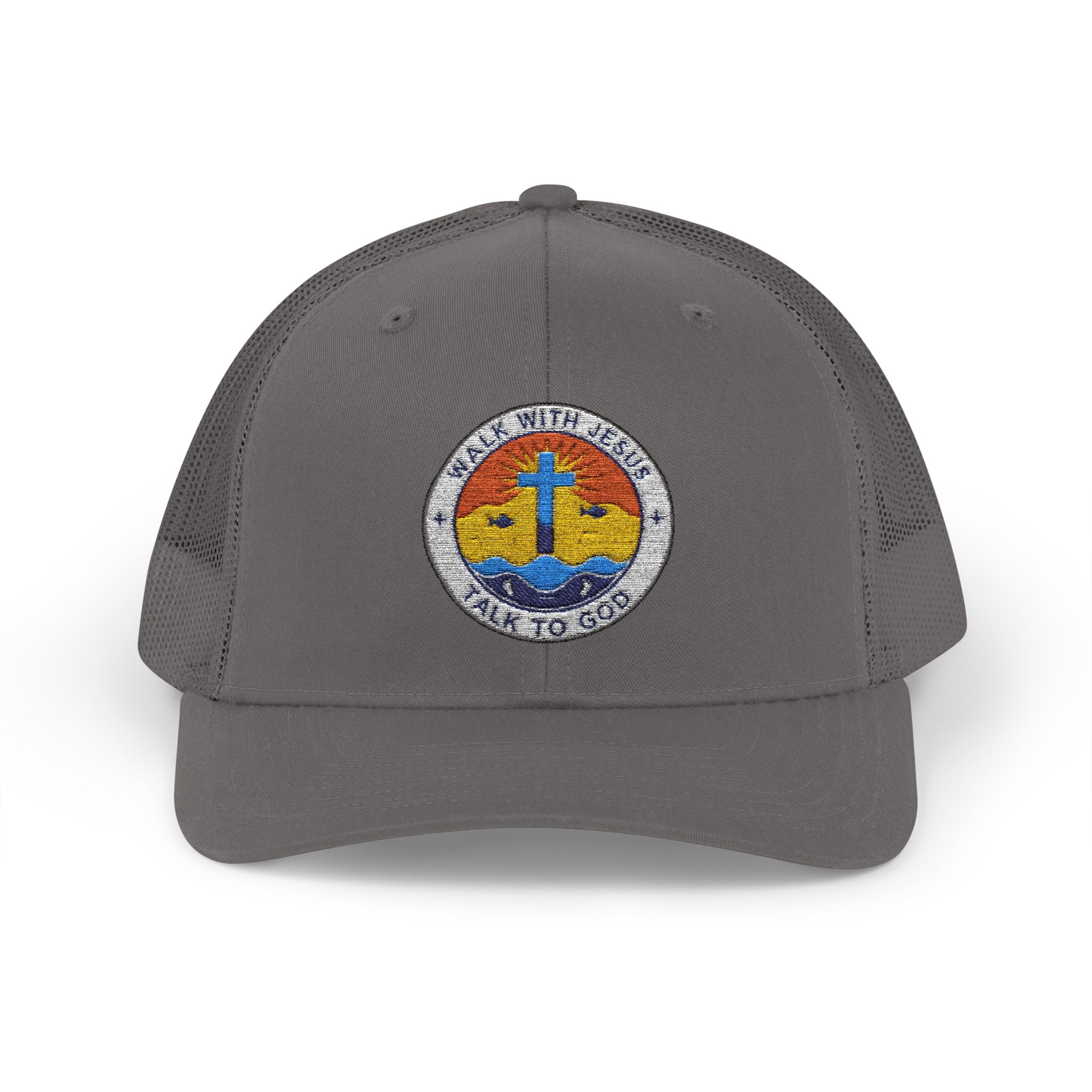Walk With Jesus Sunrise Snapback Trucker Hat