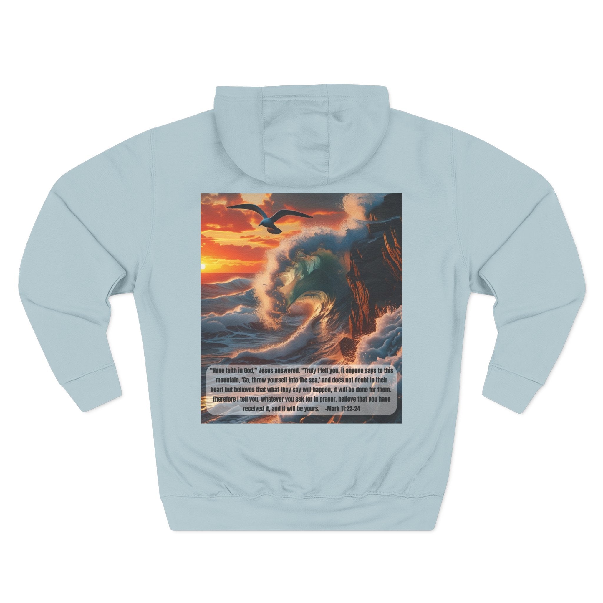 Living Anchored Bird & Wave Hoodie – Mark 11:22-24