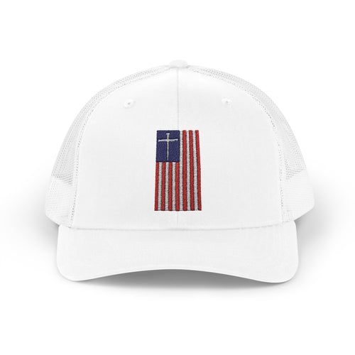 American Flag Cross – Snapback Trucker Cap