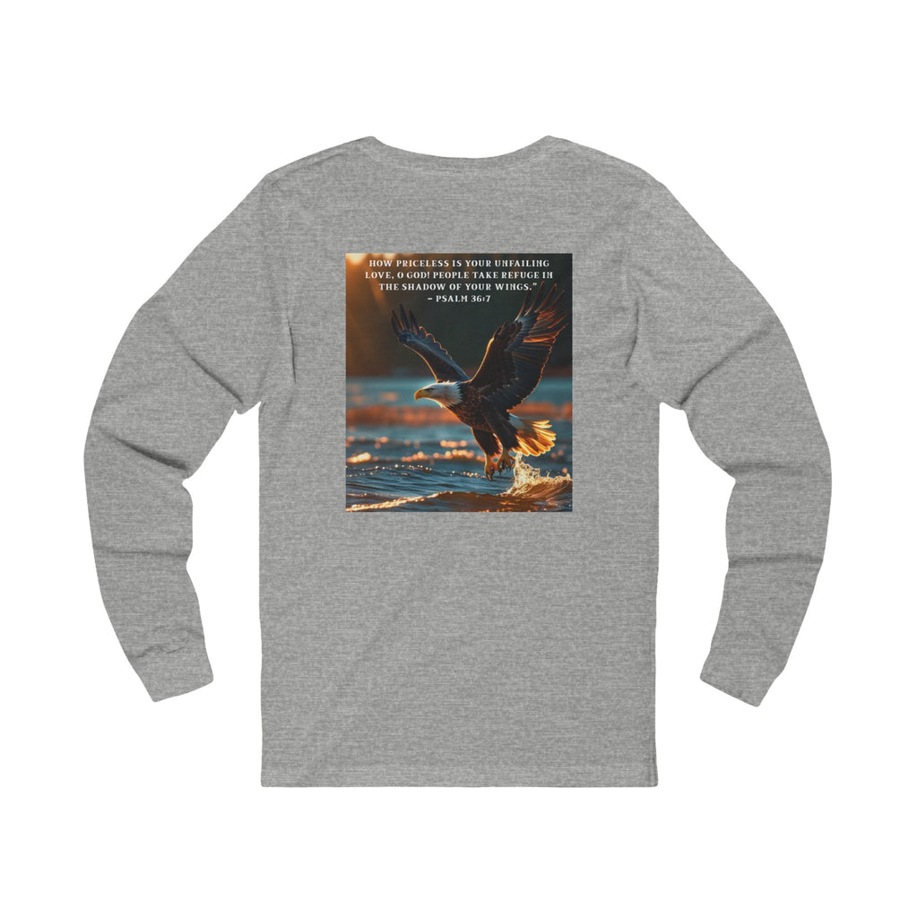 Living Anchored – Eagle & Psalm 36:7 Jersey Long Sleeve Tee 1