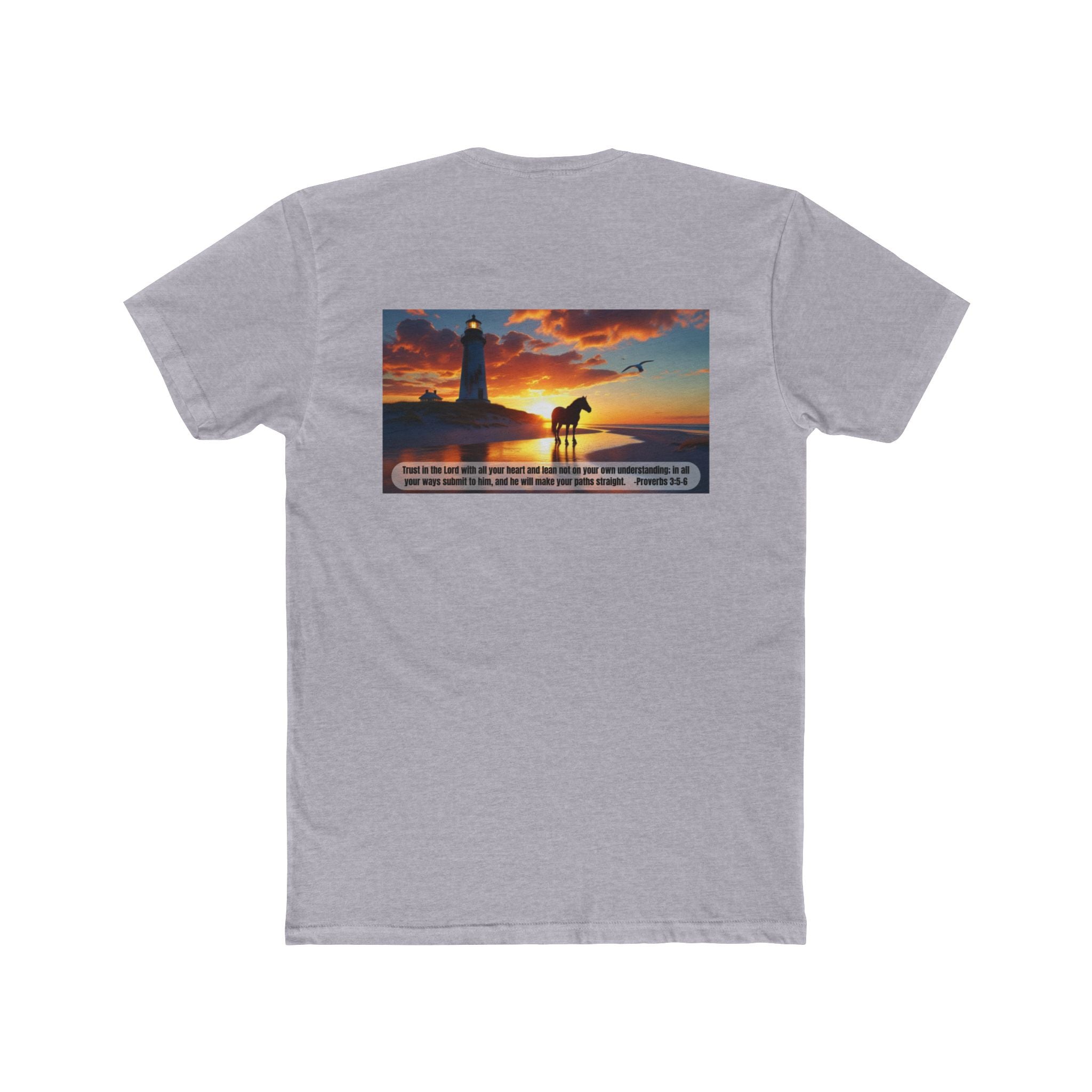 Living Anchored | Horse & Lighthouse Tee (Proverbs 3:5-6)
