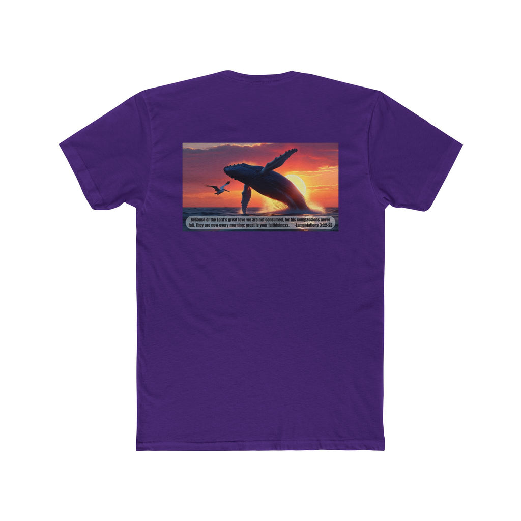 Living Anchored Whale Tee – Lamentations 3:22-23 (17 Color Options)