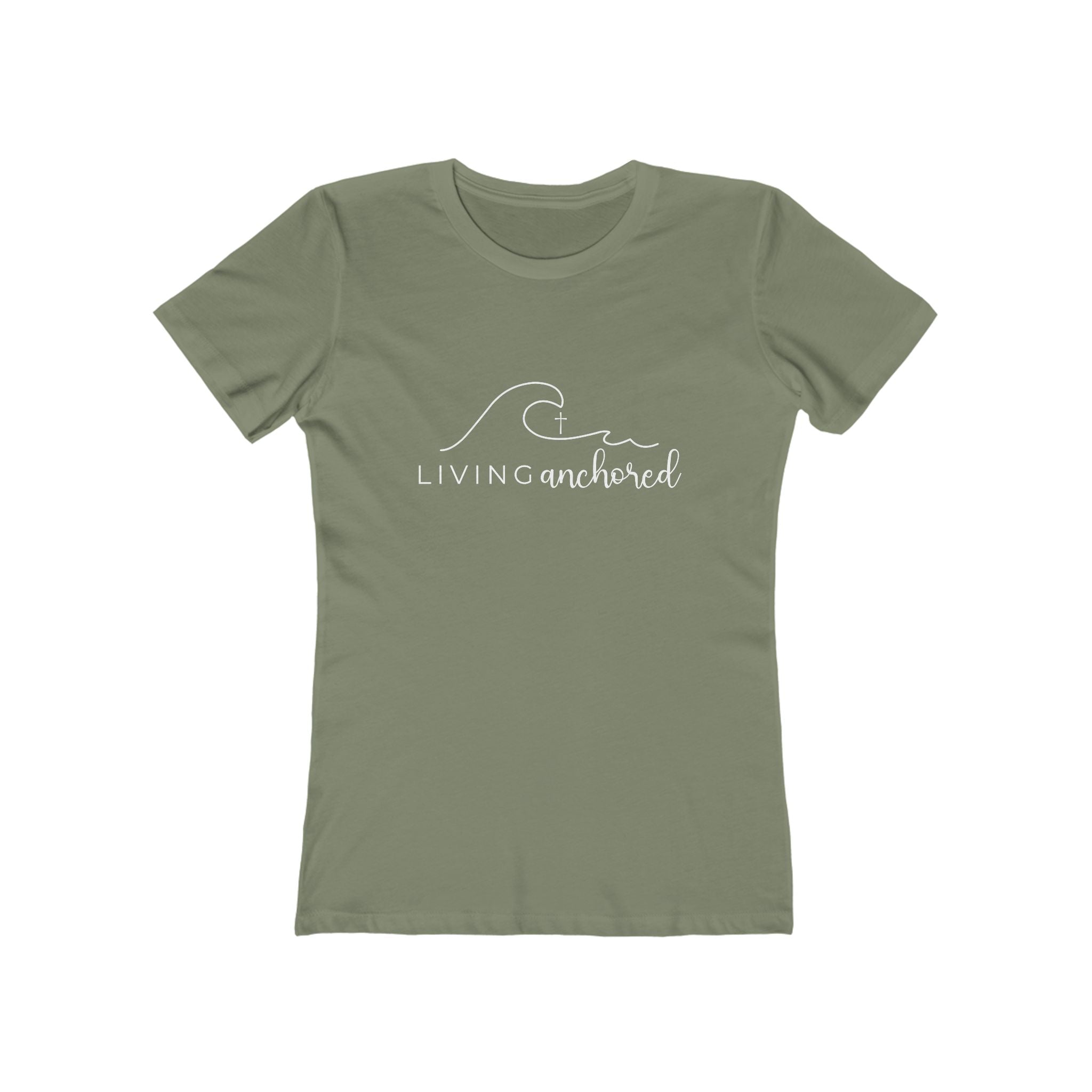 Living Anchored – Women’s Boyfriend Tee (10 Color Options)