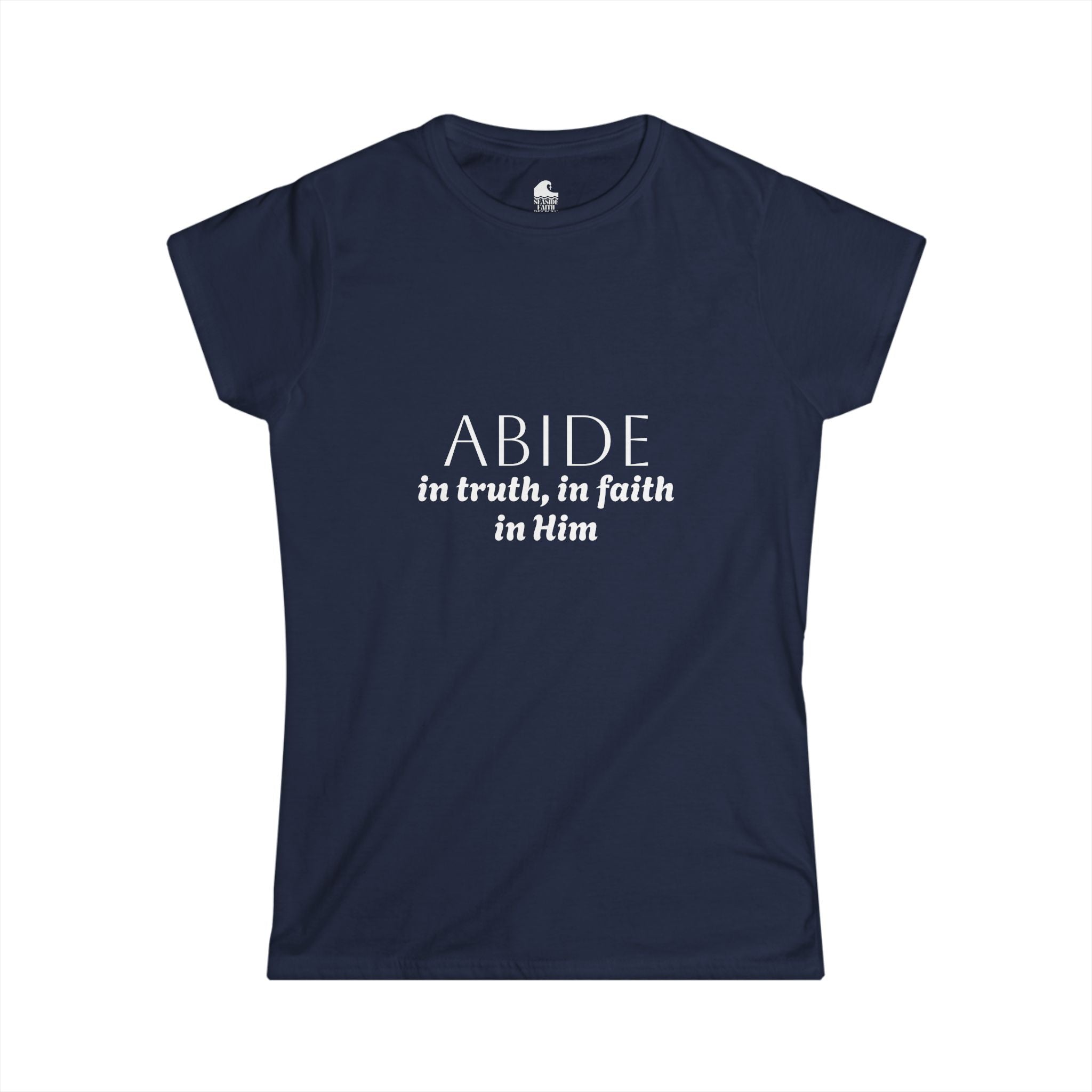 Women’s Softstyle Tee – ABIDE- Charlie Kirk Tribute Shirt (10 colors available)
