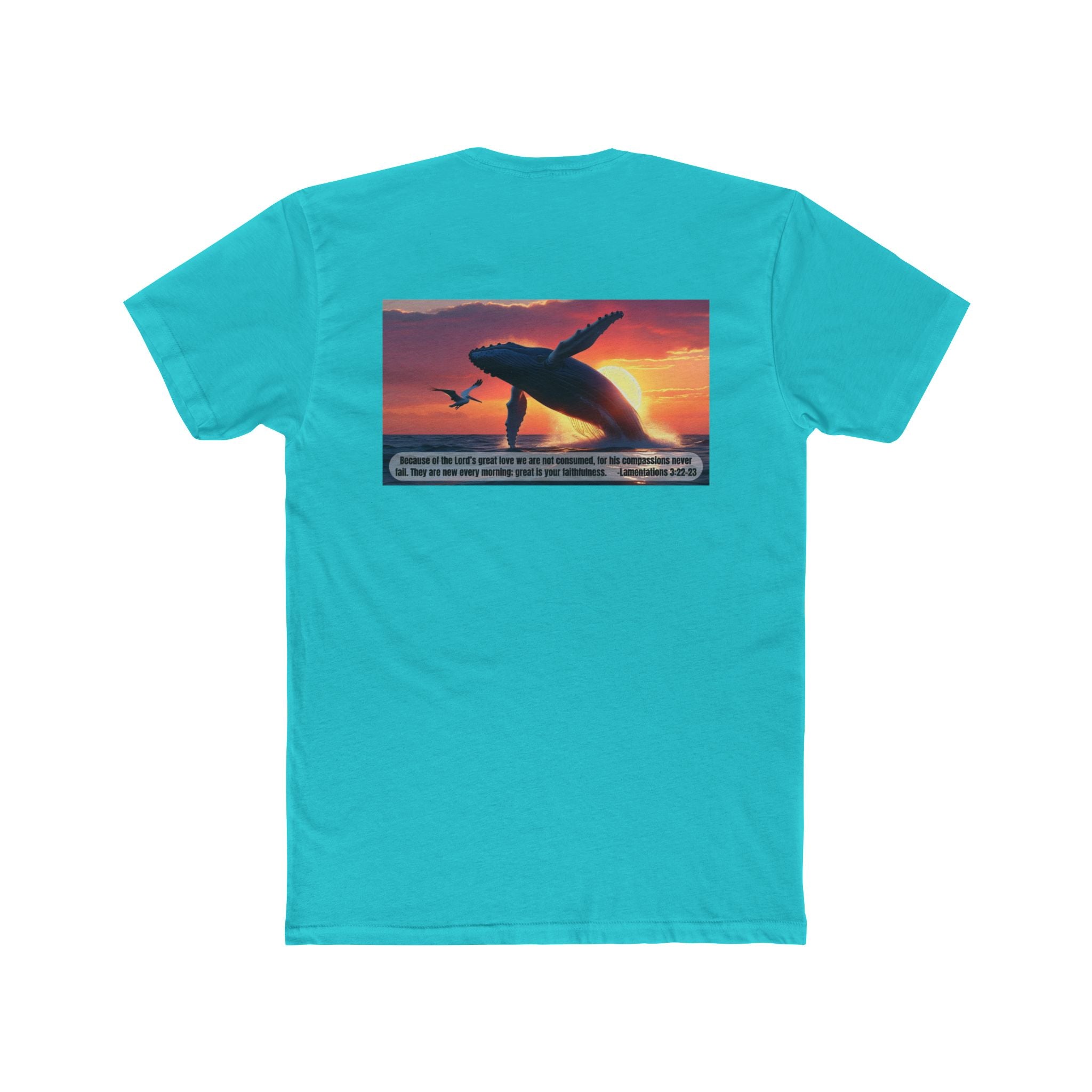 Living Anchored Whale Tee – Lamentations 3:22-23 (17 Color Options)