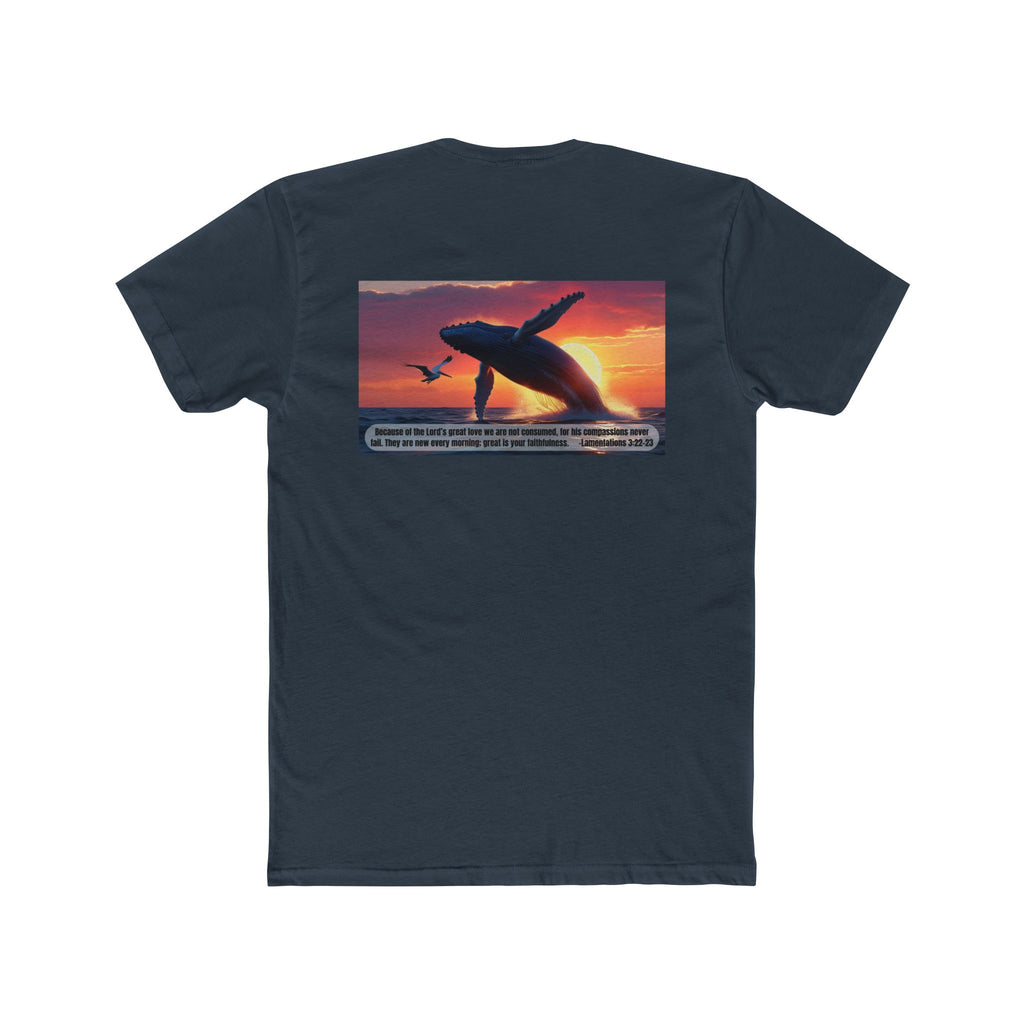 Living Anchored Whale Tee – Lamentations 3:22-23 (17 Color Options)