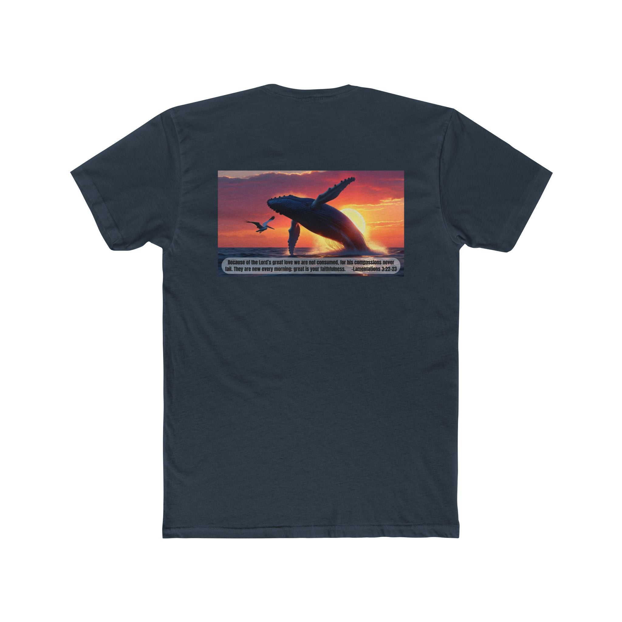 Living Anchored Whale Tee – Lamentations 3:22-23 (17 Color Options)