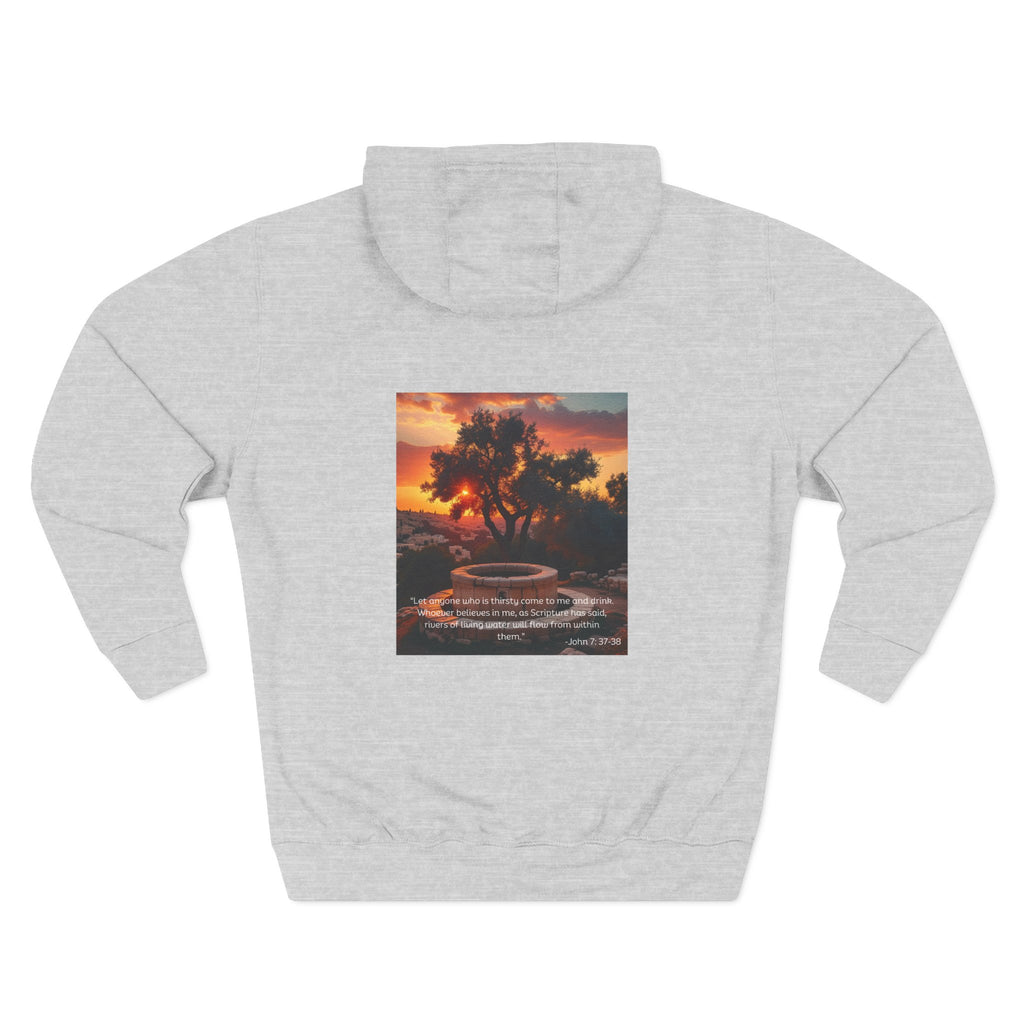 Living Anchored – Well & Living Water Scripture Fleece Hoodie