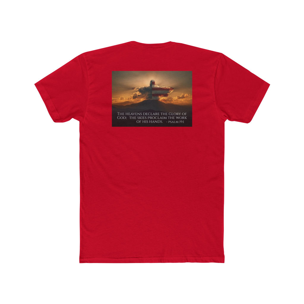 Inspirational Cotton Crew Tee – Psalm 19:1