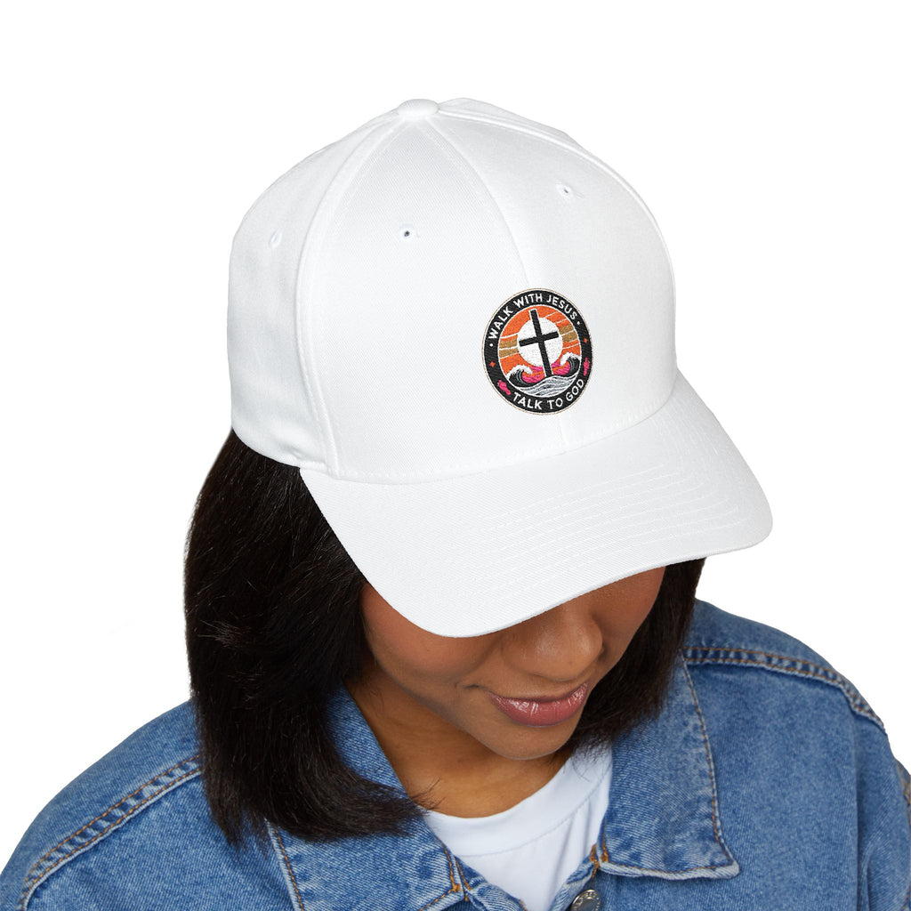 Walk With Jesus, Talk to God Embroidered Cap