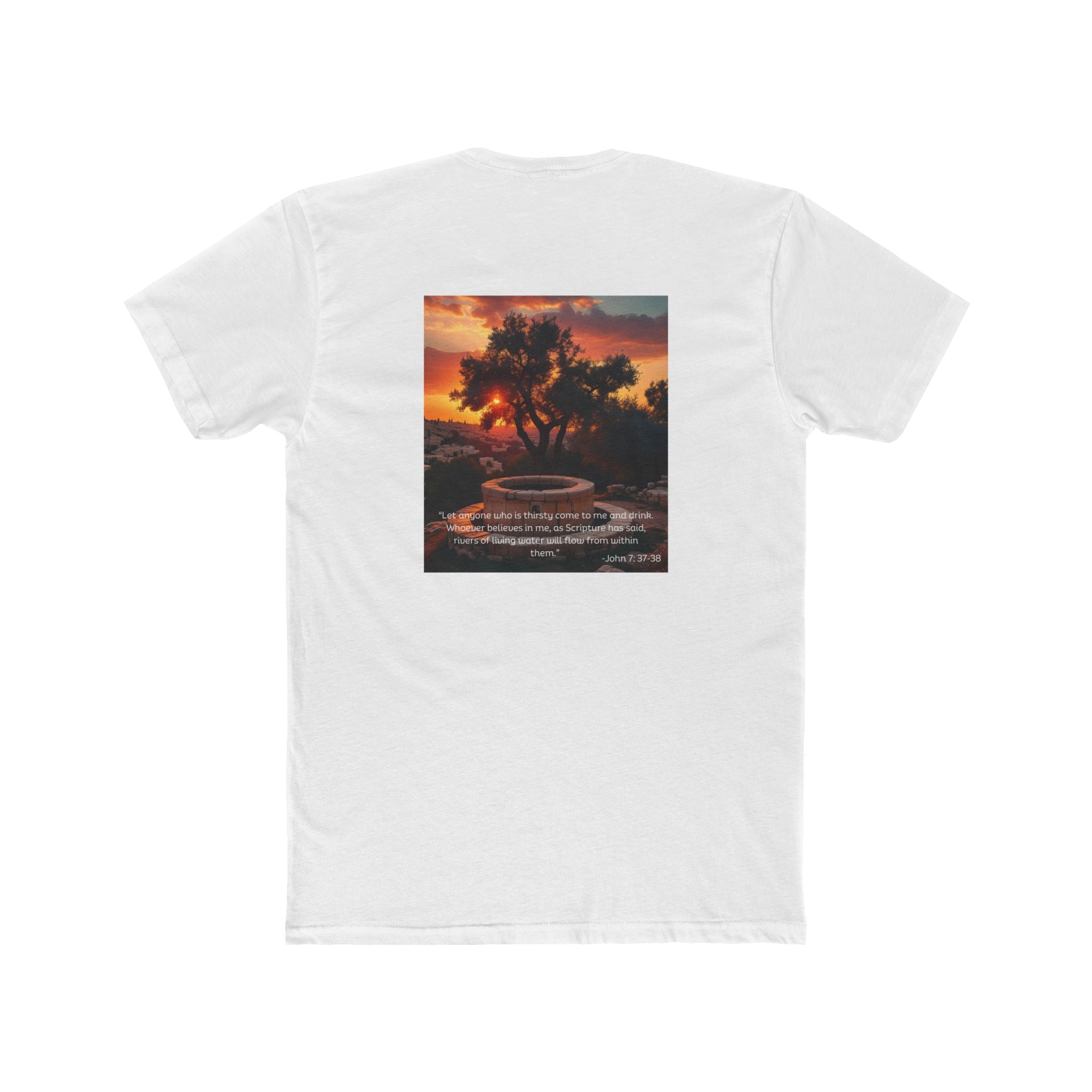 Living Anchored – Well & Living Water Scripture Tee (Unisex Cotton Crew)