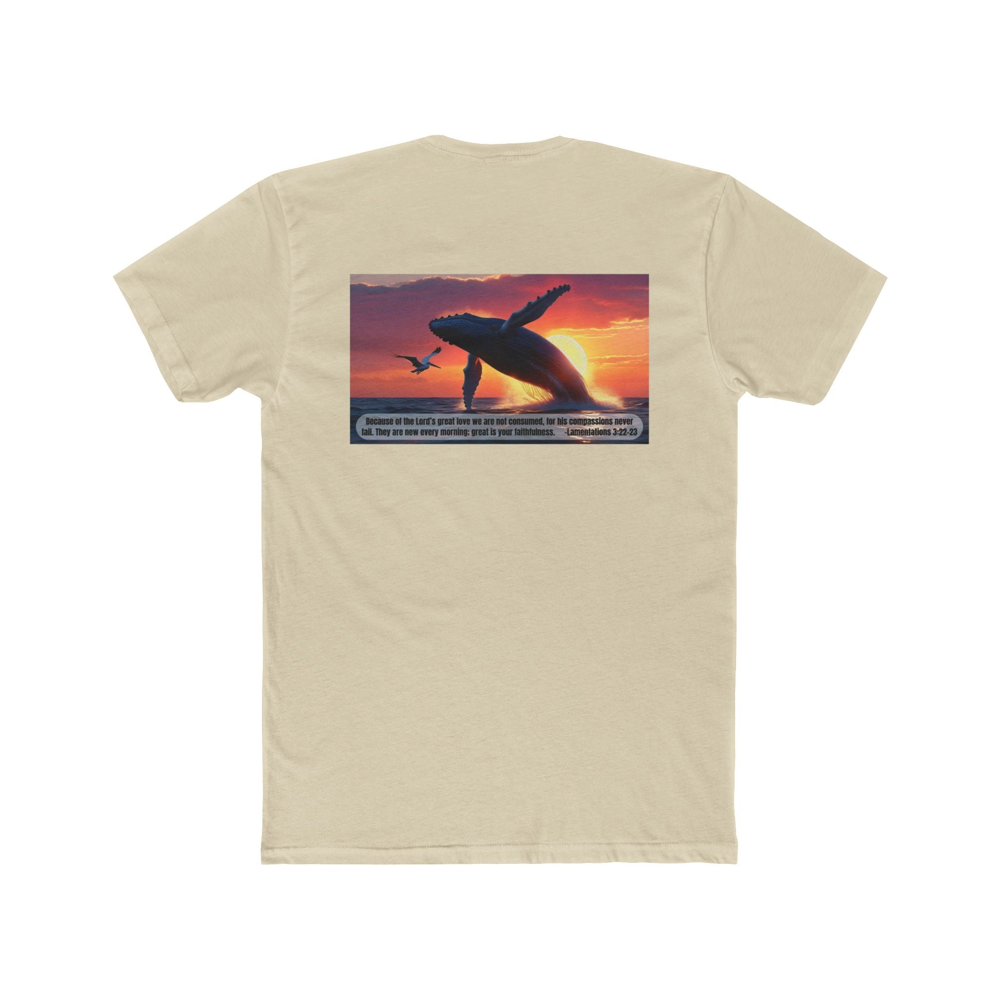 Living Anchored Whale Tee – Lamentations 3:22-23 (17 Color Options)