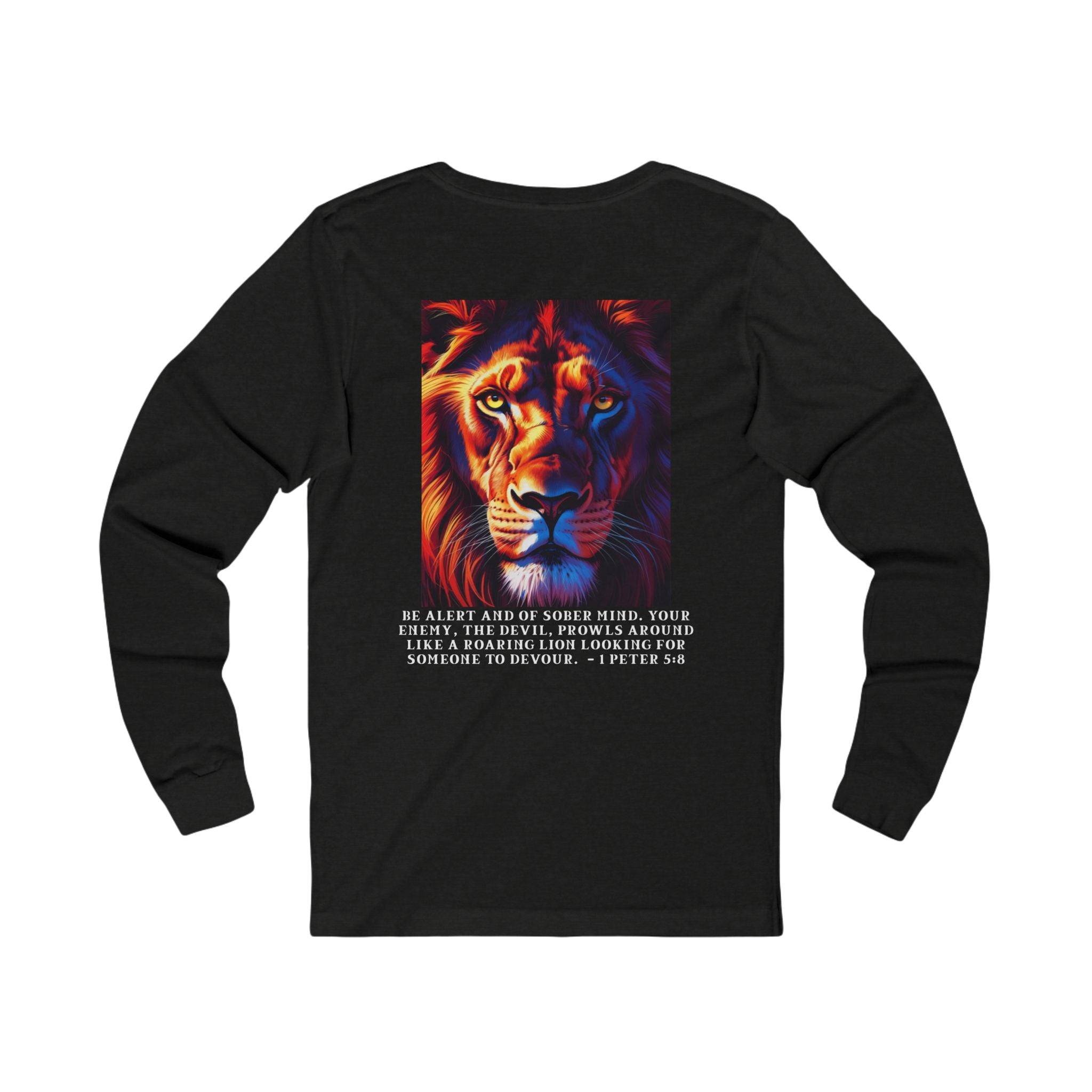 Bold Lion Faith Long Sleeve Tee – 1 Peter 5:8